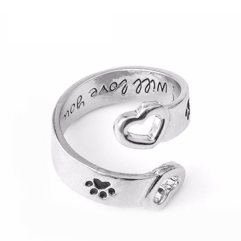 I Will Love You Forever Paw Ring