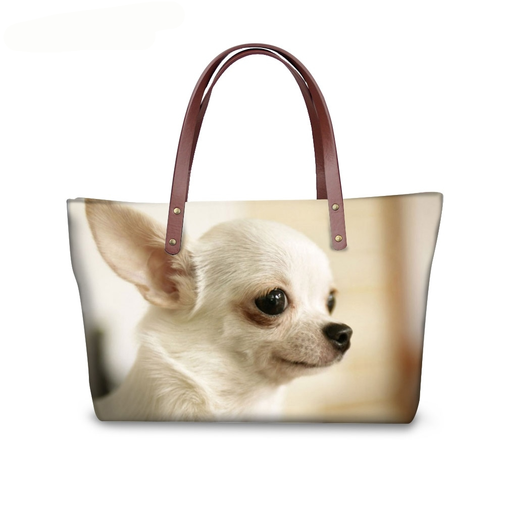 Dog Chihuahua Printed Handbag
