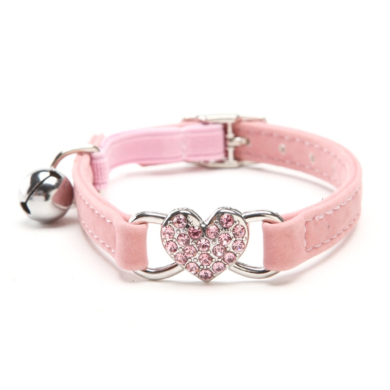 Cats Collar With Bell And Heart-shaped Decoration