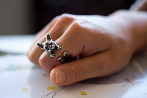 Unisex Cute Dog Shaped Ring
