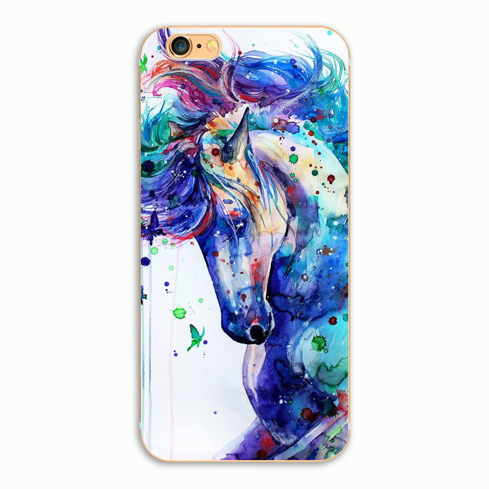 Watercolor Horse Hard Phone Case For Iphone