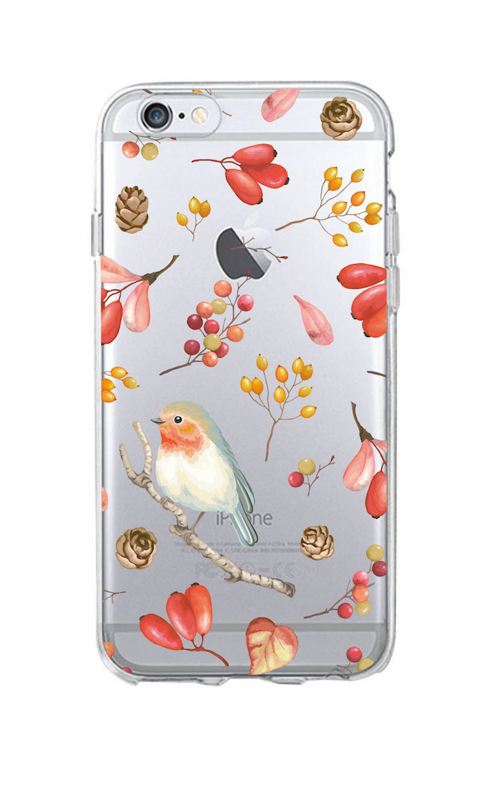 Butterfly Flowers Birds Soft Phone Case For Iphone, Samsung