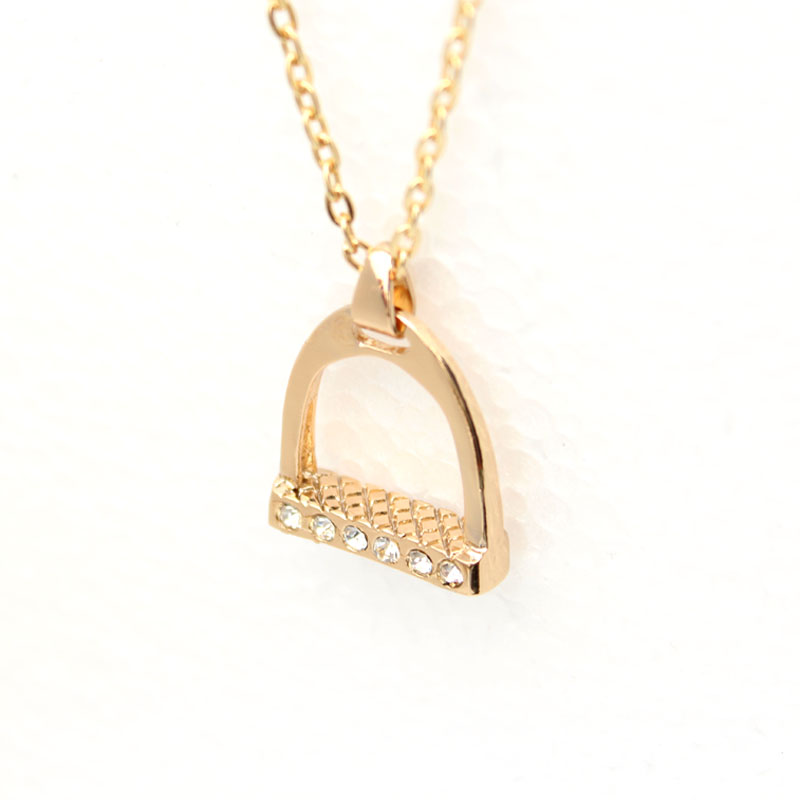 Horse Stirrup Pendant Necklace