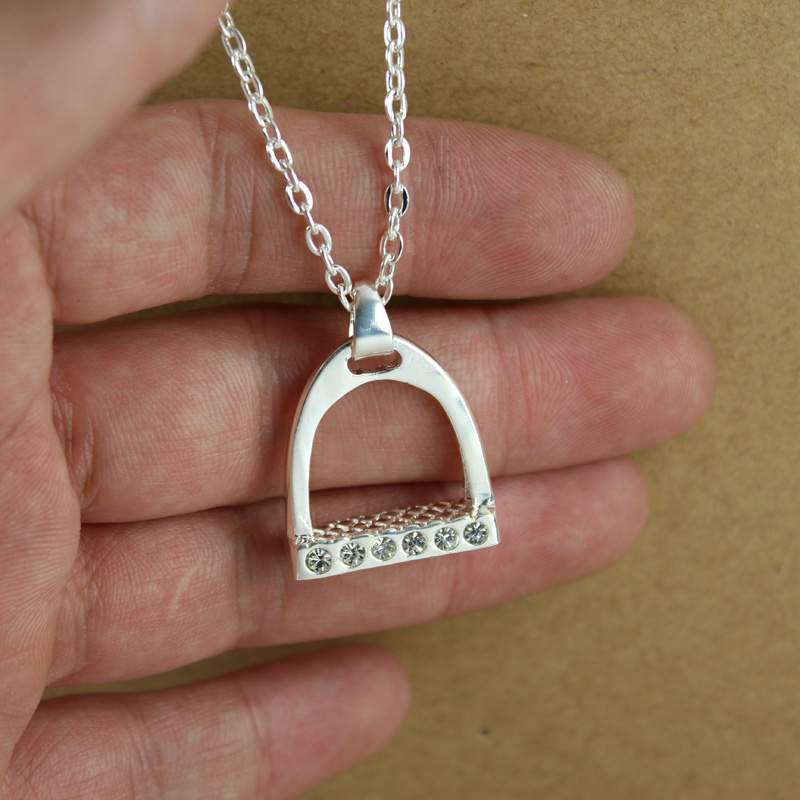 Horse Stirrup Pendant Necklace